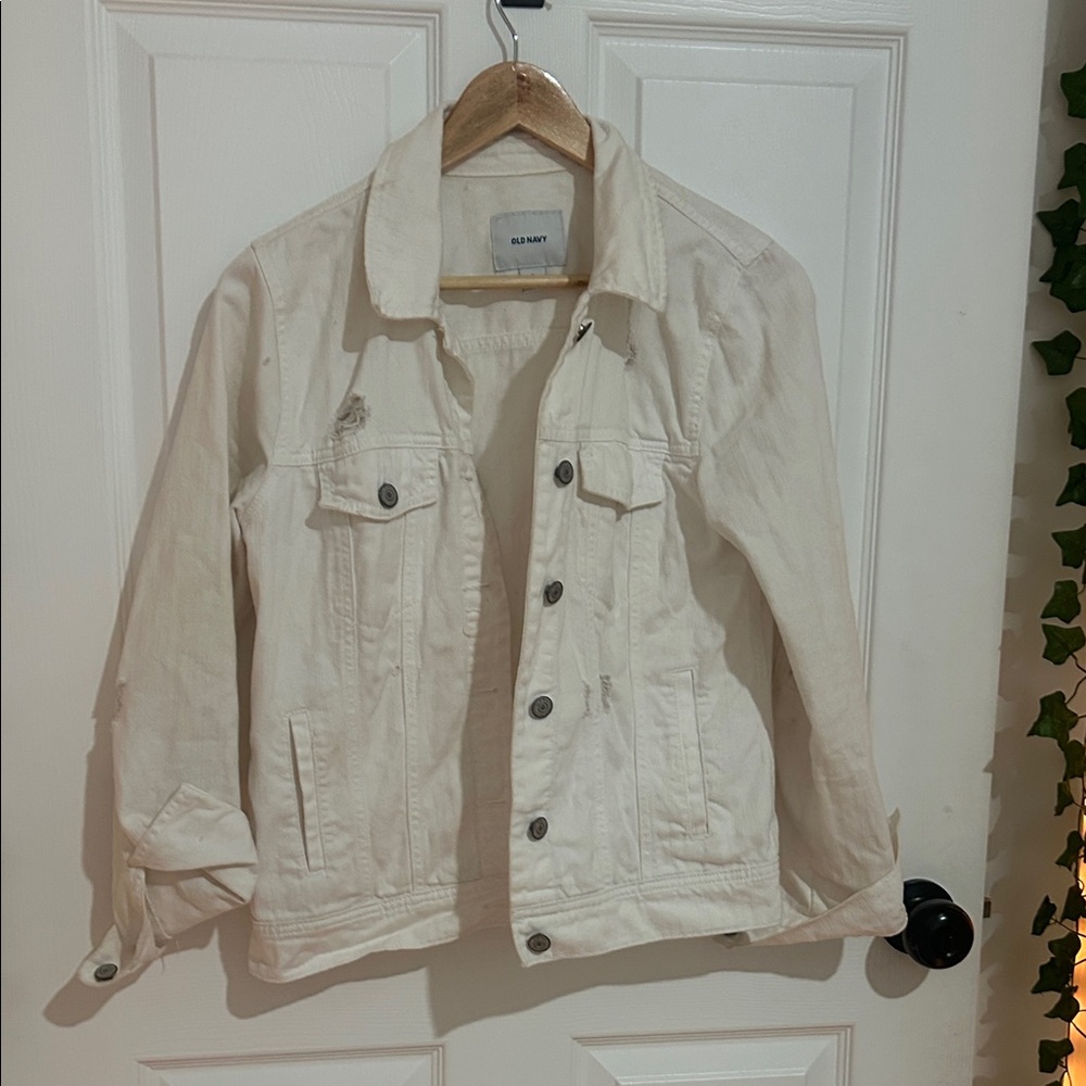 Old Navy Cream Denim Jacket
